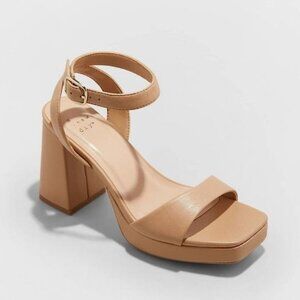 NEW A New Day Women's Yvette Platform Heels - Tan - Size 9.5